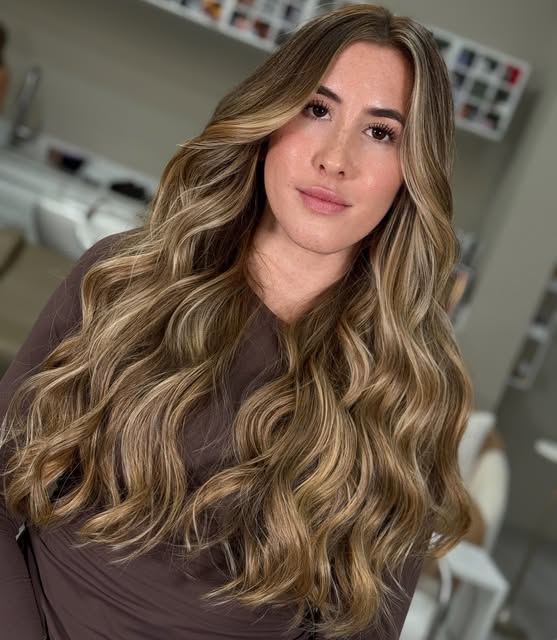 Caramel blonde waves